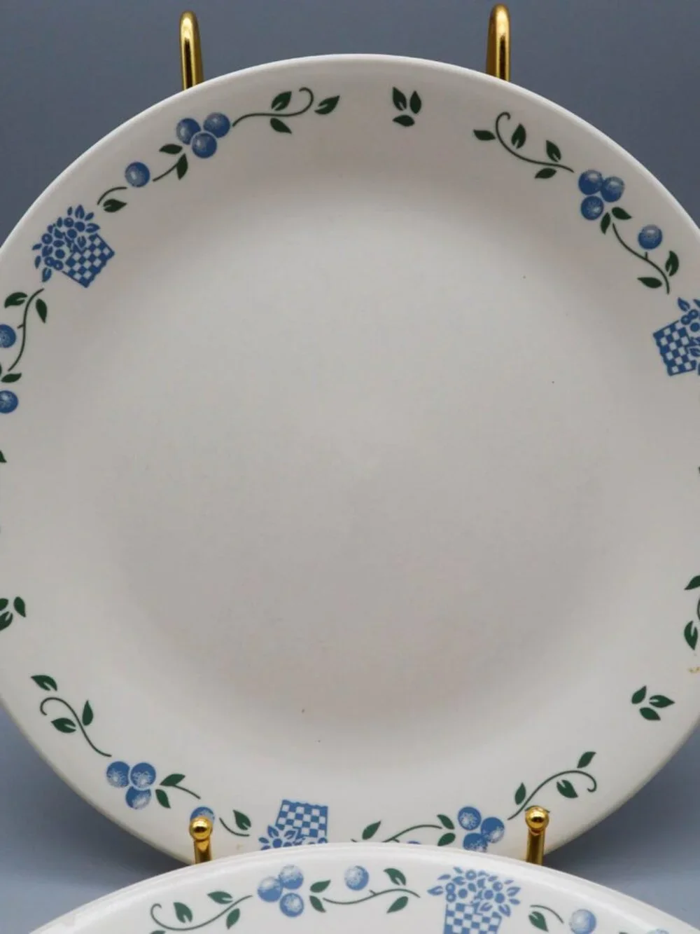 2 Corning Corelle Blueberry Bouquet Dinner Plates 10 1/4